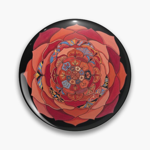 Item preview, Sovereign Crimson Floral Mandala Print designed and sold by FreiherrPK.