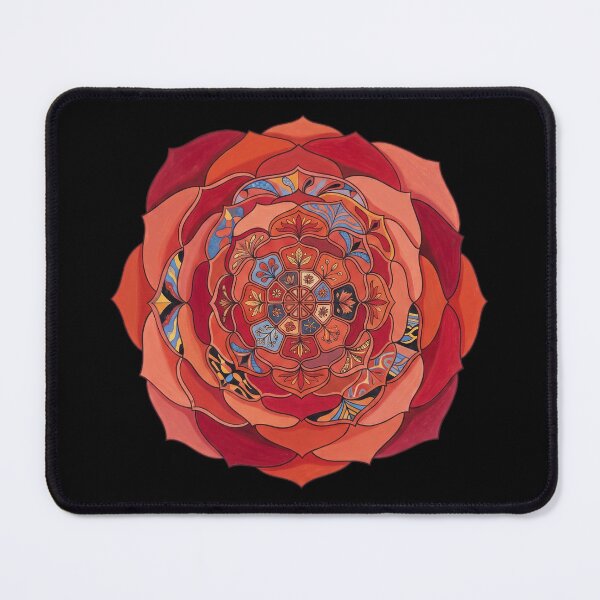 Item preview, Sovereign Crimson Floral Mandala Print designed and sold by FreiherrPK.