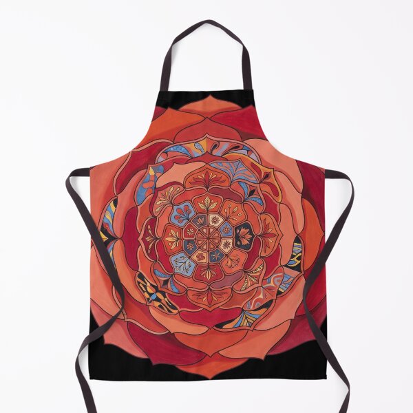 Item preview, Sovereign Crimson Floral Mandala Print designed and sold by FreiherrPK.