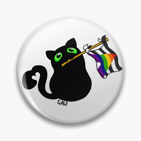 Item preview, Pride Flag Kitty - Ally designed and sold by WorksOfWhimsies.