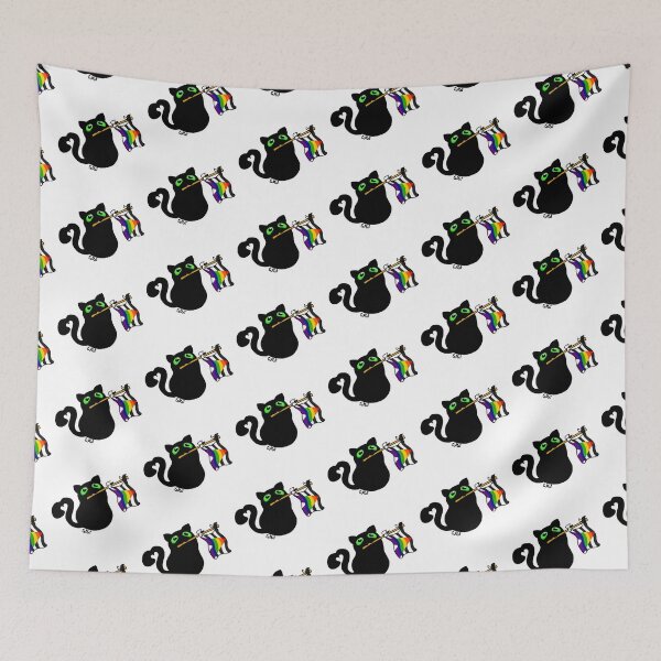 Item preview, Pride Flag Kitty - Ally designed and sold by WorksOfWhimsies.