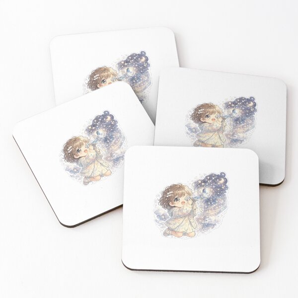Item preview, Stardust Telescope Girl – Cute Kawaii Sticker designed and sold by blossomfun.
