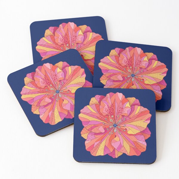 Item preview, Fractured Azalea — Jeweled Bloom Kaleidoscope Print designed and sold by FreiherrPK.