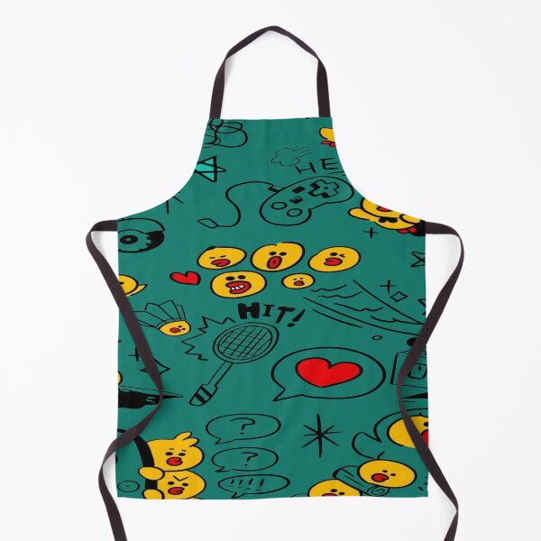 Aperçu de l'œuvre Poussins Kawaii Mignons - Motif Doodles Gaming et Badminton Style BD créée et vendue par RAYBIL.