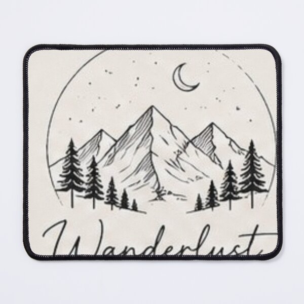 Item preview, Wanderlust Explore More Mountain Adventure Line Art designed and sold by Nianaart45678.