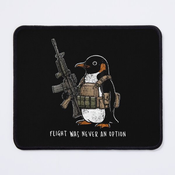 Item preview, Flight Was Never An Option Armed Penguin Funny Tactical Military Meme designed and sold by nojany.
