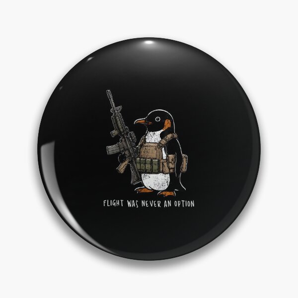 Item preview, Flight Was Never An Option Armed Penguin Funny Tactical Military Meme designed and sold by nojany.