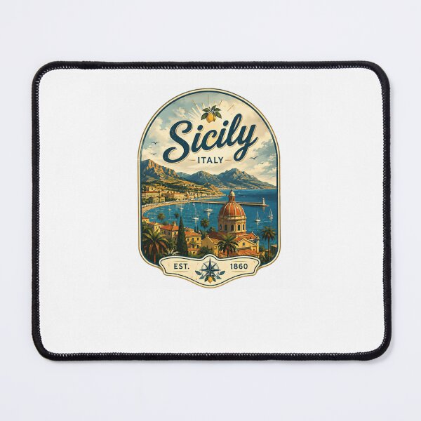 Item preview, Sicily Italy Est. 1860 European Travel Italian Island Mediterranean Vacation Destination designed and sold by Simsimah26Parks.