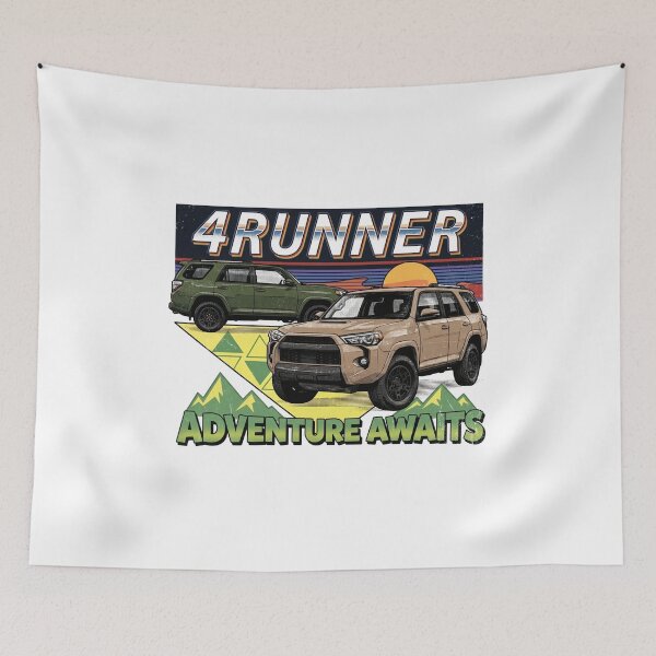 Item preview, Vintage Style 5th Gen 4Runner Retro Sunset Adventure Awaits [White Shirt Only] designed and sold by Off-Road-Zone.