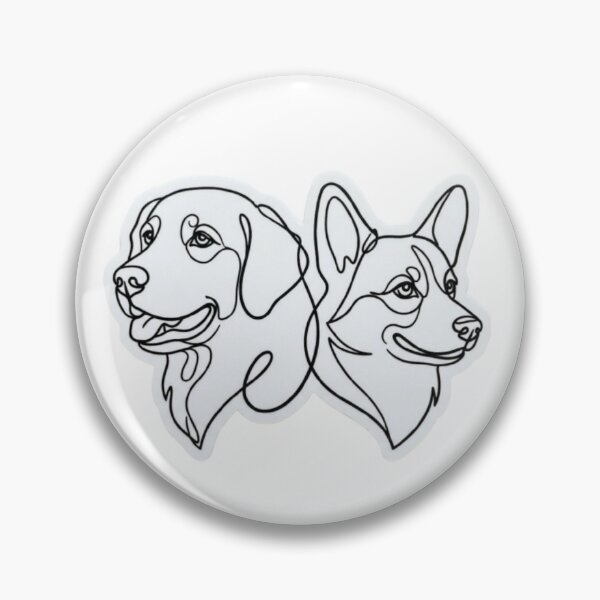 Item preview, Golden Retriever and Corgi designed and sold by Snurly.