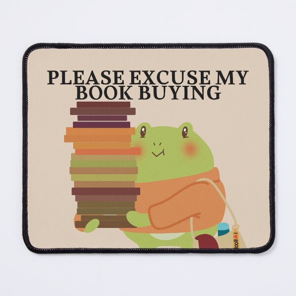 Item preview, Please Excuse My Book Buying Cute Frog | Book Lover Gift | Cozy Reader | Bibliophile Illustration designed and sold by CricketDoodles.