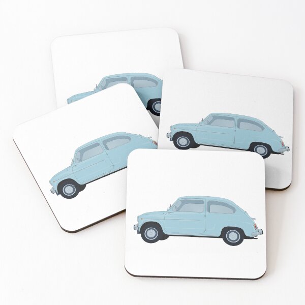 Item preview, vintage blue Fiat 600 car designed and sold by bydenroal.