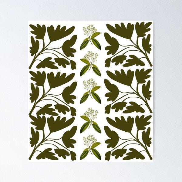 Item preview, Minimalist Olive Green Botanical Seamless Pattern. designed and sold by ​Jyoti Digital Artist.