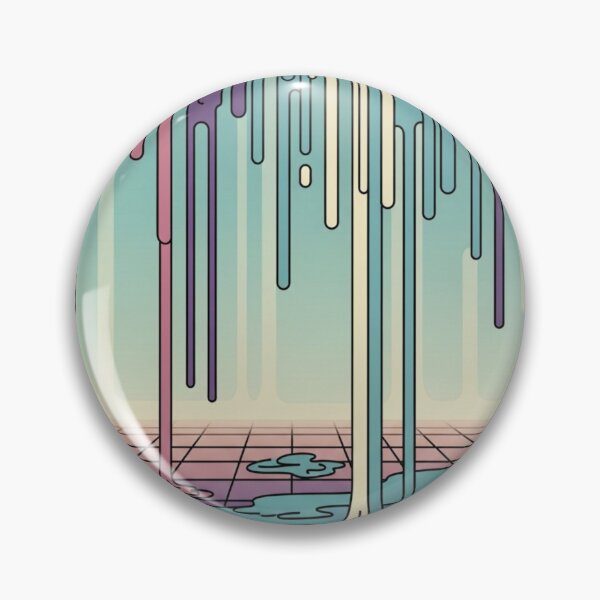 Item preview, Retro Dripping Paint: Vaporwave Grid Abstract Art designed and sold by Dzblack.