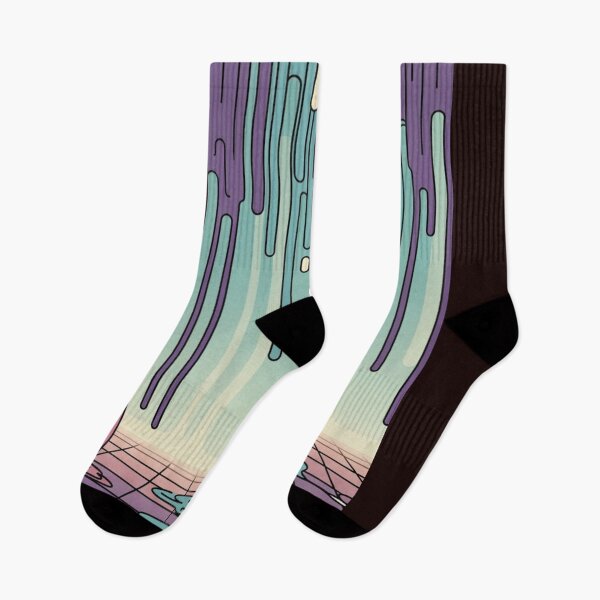 Item preview, Retro Dripping Paint: Vaporwave Grid Abstract Art designed and sold by Dzblack.