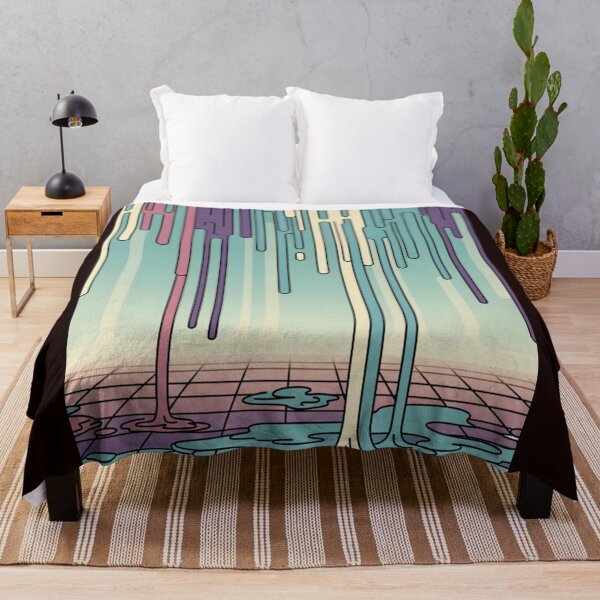 Item preview, Retro Dripping Paint: Vaporwave Grid Abstract Art designed and sold by Dzblack.