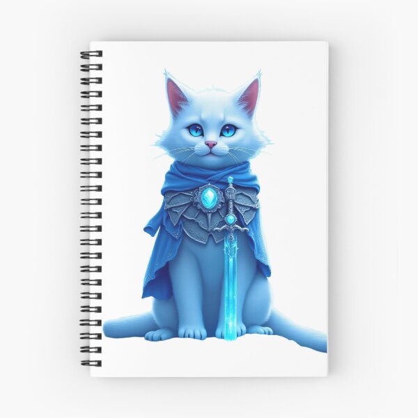 Item preview, Warrior Cat Fantasy Art | Forest Guardian Winter Sentinel | Magical Ice Cat | Cute Snow Feline Gift designed and sold by Flownow.