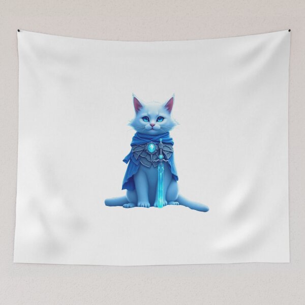 Item preview, Warrior Cat Fantasy Art | Forest Guardian Winter Sentinel | Magical Ice Cat | Cute Snow Feline Gift designed and sold by Flownow.