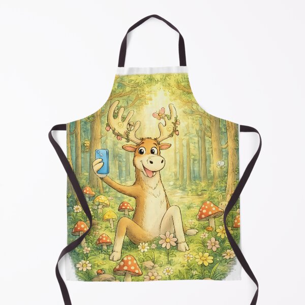 Item preview, Funny Moose Selfie | Woodland Social Media Storybook Art designed and sold by Clothes With Smiling Animals Walt Gral.