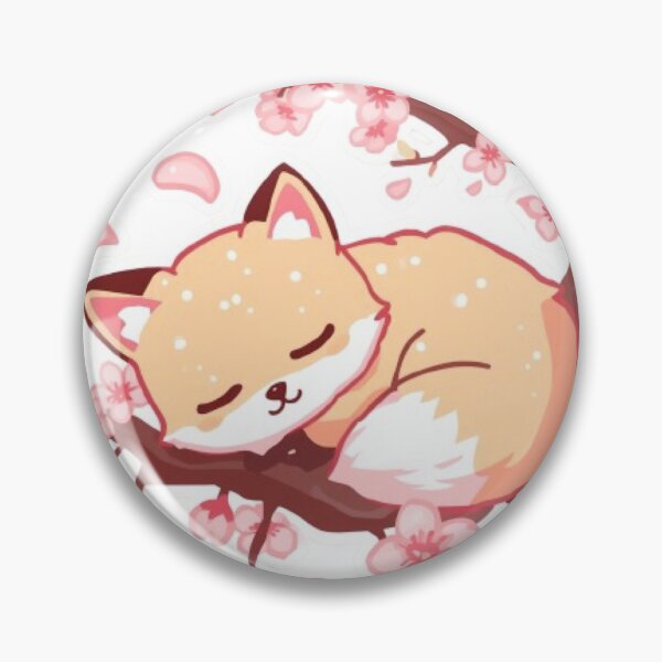 Item preview, Cute Sakura Fox Kawaii Sticker | Cherry Blossom Fox Gift designed and sold by Stylestickers55.