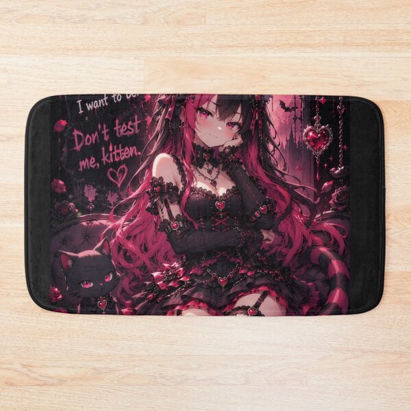 Item preview, Gothic Neko Girl – Pink Hair Dark Moon Aesthetic sassy vibe designed and sold by Revyra.