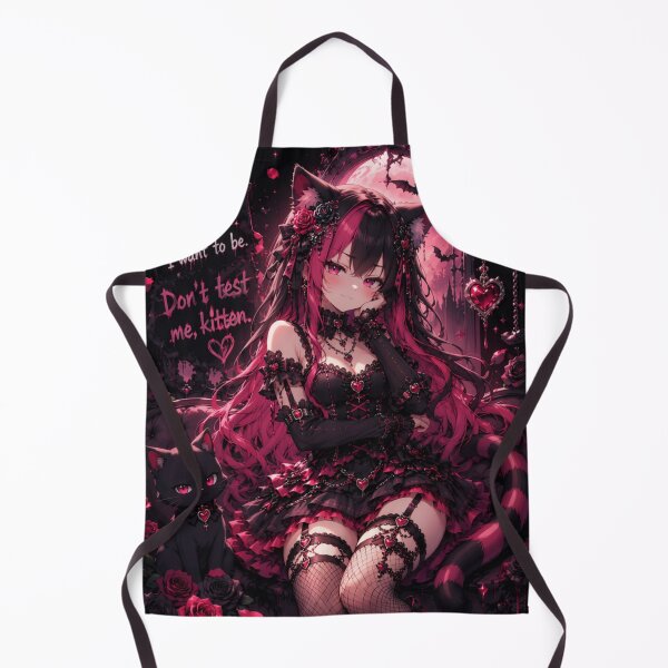Item preview, Gothic Neko Girl – Pink Hair Dark Moon Aesthetic sassy vibe designed and sold by Revyra.