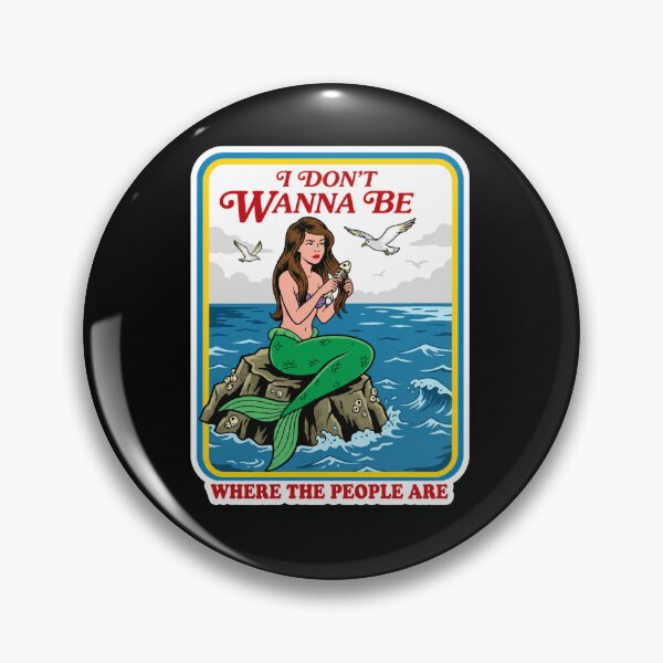 Item preview, I Don't Wanna Be Where The People Funny Introvert Mermaid designed and sold by CoquetteGoose.