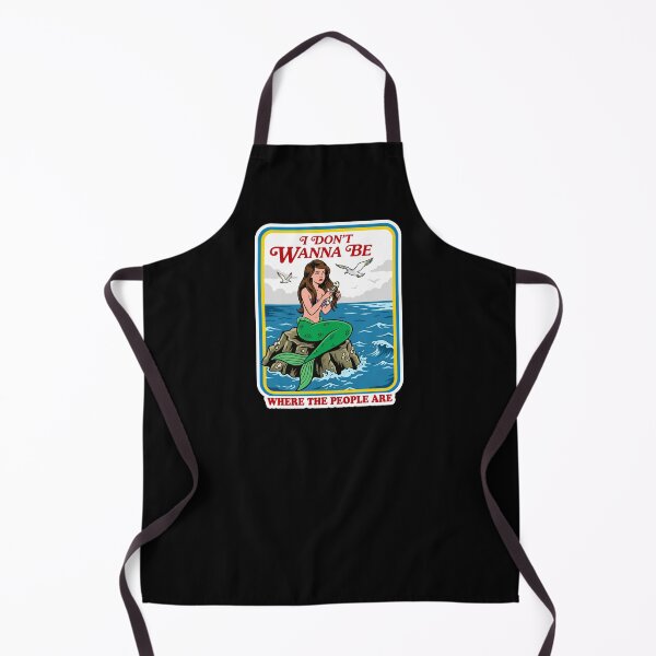 Item preview, I Don't Wanna Be Where The People Funny Introvert Mermaid designed and sold by CoquetteGoose.