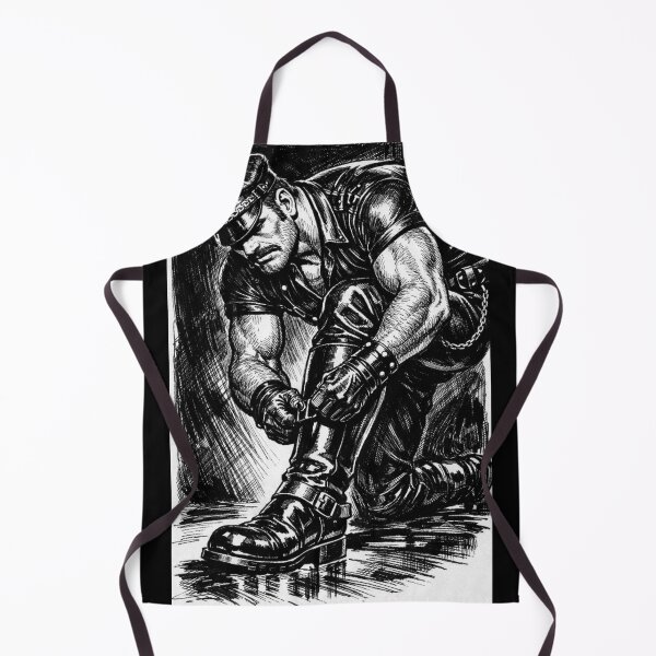 Item preview, Gay Leather Daddy Spit & Polish Leder Pride Graphic Design designed and sold by ItsAKinkThing.