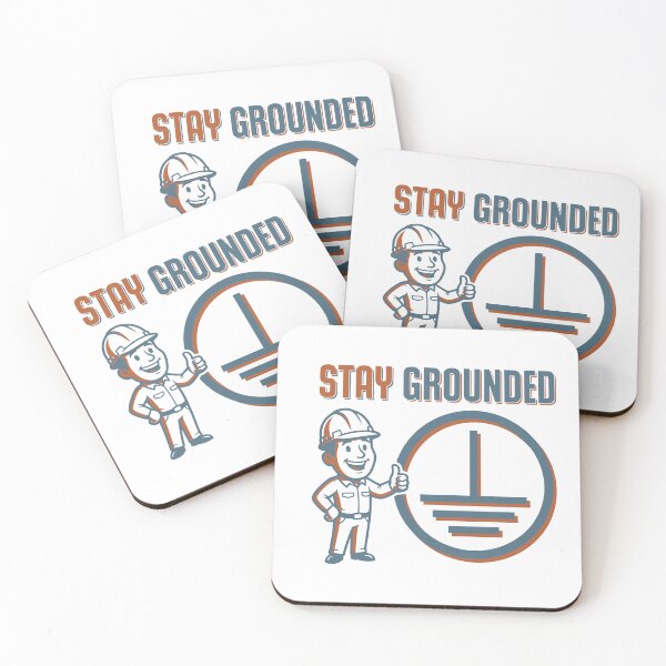 Item preview, Stay Grounded - Funny Retro Electrician Ground Symbol Gift designed and sold by Sekla-Studio.