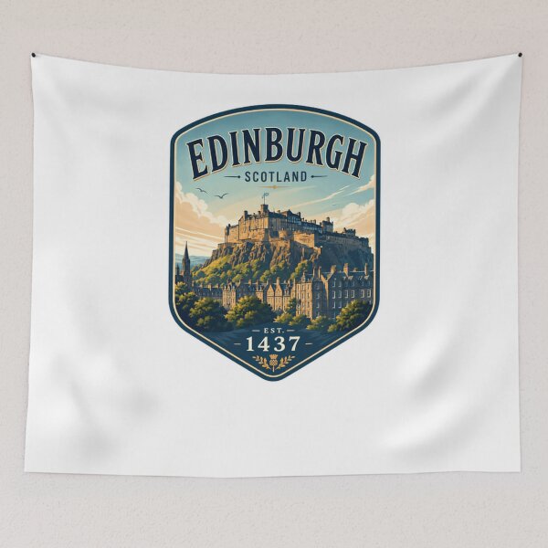 Item preview, Edinburgh Scotland Est. 1437 City Landmark Travel Souvenir designed and sold by Simsimah26Parks.