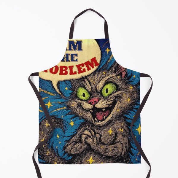 Item preview, Funny Cat I Am The Problem Design Meme Art Style Painting Psychedelic designed and sold by Cat-astrophes.
