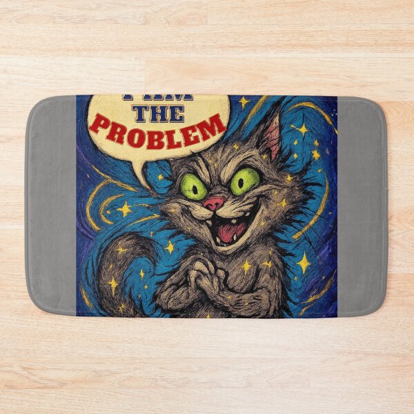 Item preview, Funny Cat I Am The Problem Design Meme Art Style Painting Psychedelic designed and sold by Cat-astrophes.