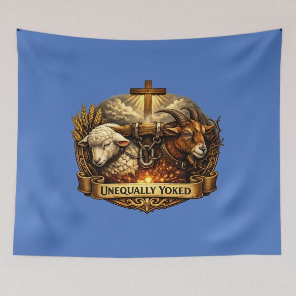 Item preview, Unequally Yoked – The Sheep and the Goat designed and sold by Faithwave Hope & Haven.