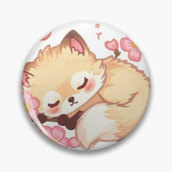 Item preview, Cute Fox Under Cherry Blossoms | Pastel Kawaii Animal Sticker designed and sold by Stylestickers55.