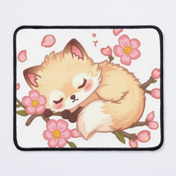 Item preview, Cute Fox Under Cherry Blossoms | Pastel Kawaii Animal Sticker designed and sold by Stylestickers55.