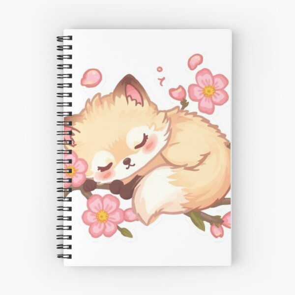 Item preview, Cute Fox Under Cherry Blossoms | Pastel Kawaii Animal Sticker designed and sold by Stylestickers55.