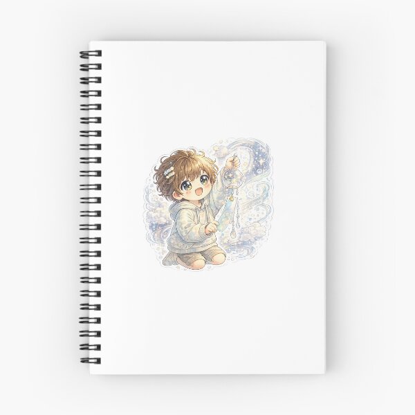 Item preview, Magic Wind Chime Chibi Boy – Cute Kawaii Sticker designed and sold by blossomfun.