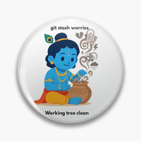 Item preview, git stash worries | Working Tree Clean | Git Developer Sticker designed and sold by BhaktiByte.