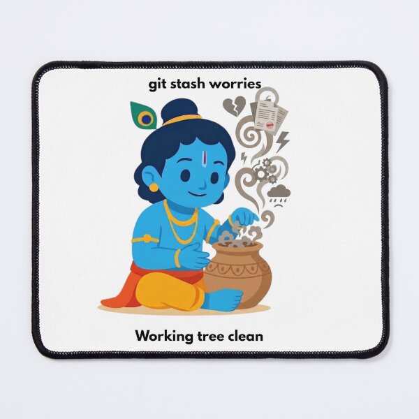Item preview, git stash worries | Working Tree Clean | Git Developer Sticker designed and sold by BhaktiByte.