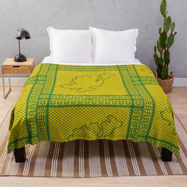 Aperçu de l'œuvre Motif de keffieh/kufiyeh de solidarité avec le drapeau du comté de Donegal créée et vendue par feardeargcrafts.