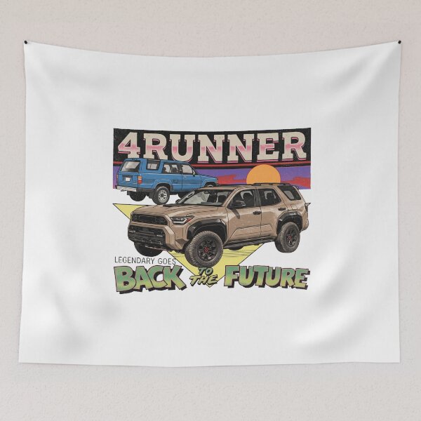 Item preview, Vintage Style 6th Gen 4Runner Retro Sunset Adventure Awaits Tan [White Shirt Only] designed and sold by Off-Road-Zone.