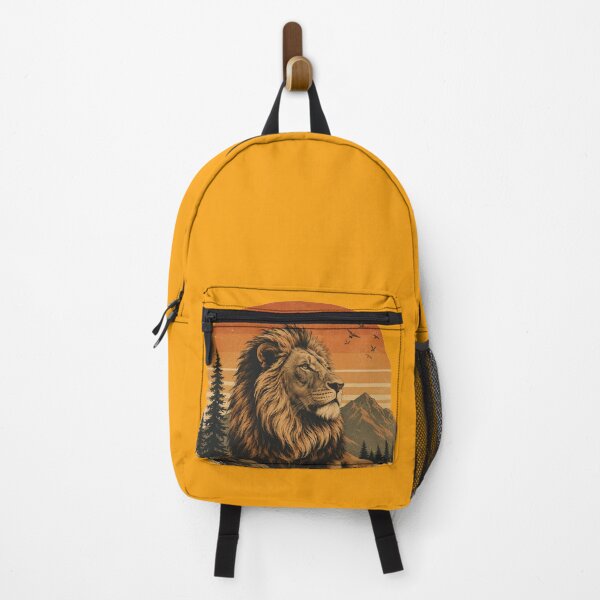 Item preview, Majestic Lion Vintage Sunset | Retro Wildlife Mountain Nature Design designed and sold by LeonixPrint.