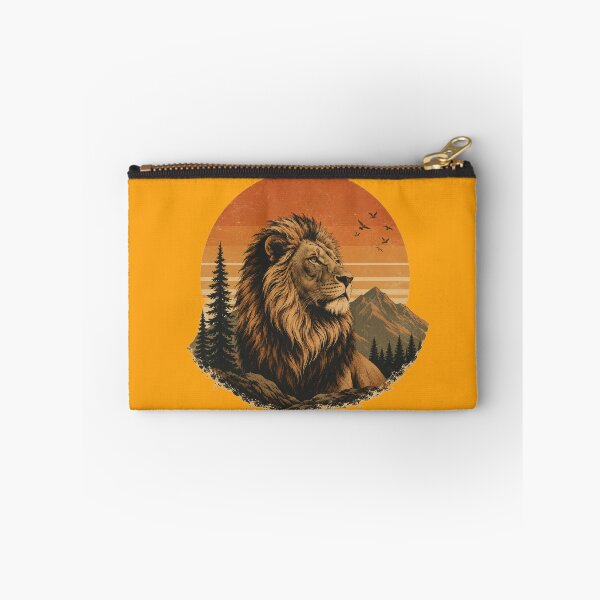 Item preview, Majestic Lion Vintage Sunset | Retro Wildlife Mountain Nature Design designed and sold by LeonixPrint.