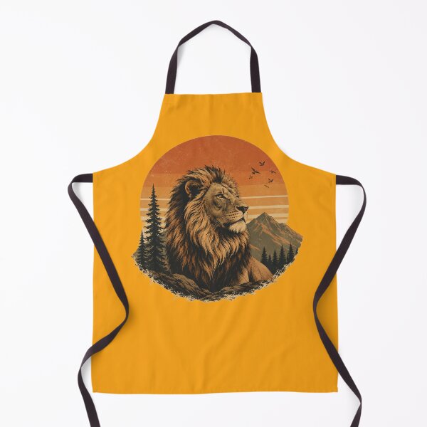 Item preview, Majestic Lion Vintage Sunset | Retro Wildlife Mountain Nature Design designed and sold by LeonixPrint.