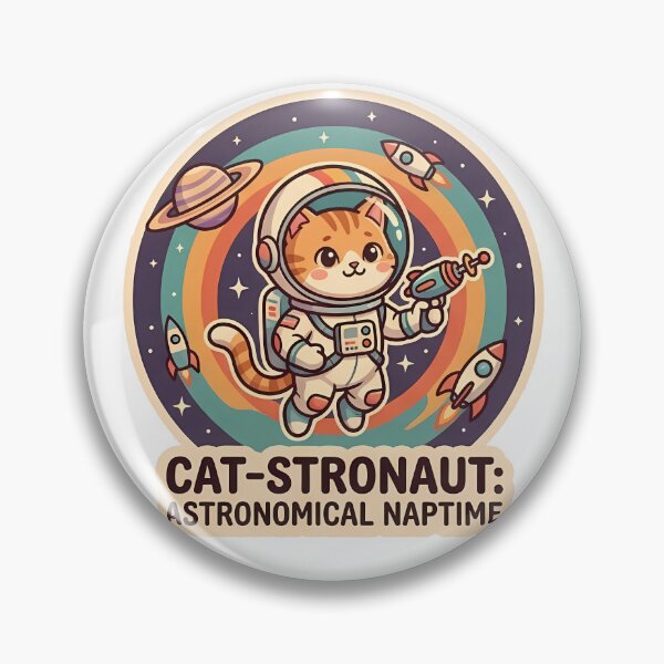 Item preview, Retro Cat-stronaut Space Cat Astronaut Sticker designed and sold by Lu7u.