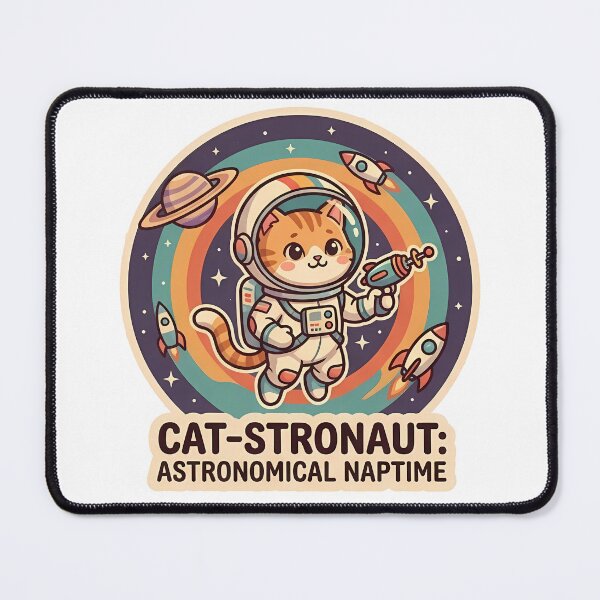 Item preview, Retro Cat-stronaut Space Cat Astronaut Sticker designed and sold by Lu7u.