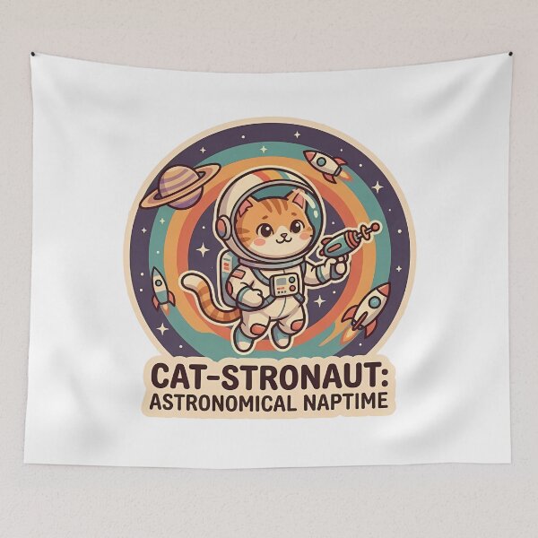 Item preview, Retro Cat-stronaut Space Cat Astronaut Sticker designed and sold by Lu7u.