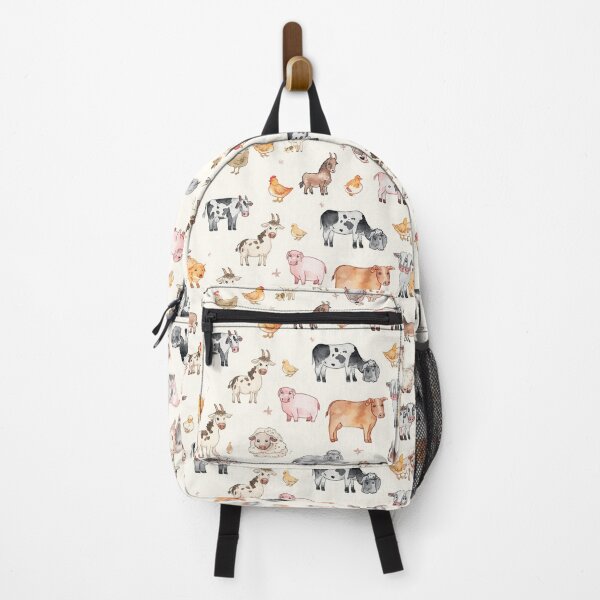 Item preview, Watercolor Cute Farm Animals Seamless Pattern designed and sold by mijaczeek.