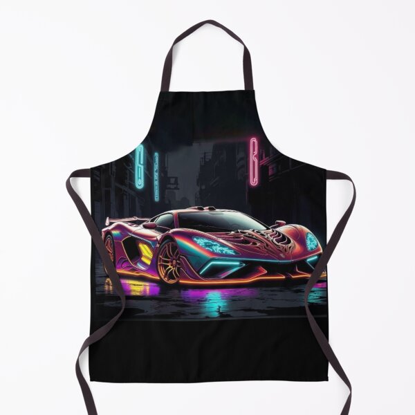 Item preview, Cyberpunk Iridescent Supercar Neon Alley Poster designed and sold by Nexus Space.